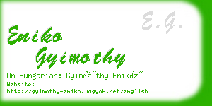 eniko gyimothy business card